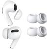 MMOBIEL 2 Paia Auricolari di Ricambio per AirPods Pro Gen 1&2 di MMOBIEL - Gommini in Silicone con Foro di Riduzione del Rumore, Box Stoccaggio Portatile e Adatto alla Custodia di Ricarica - M - Bianco