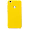 cuzz Cover per Huawei P8 Lite (2017)+(1 Pezzi Proteggi Schermo in Vetro Temperato)Colore Solido Premium Flessibile Silicone TPU Custodia Sottile Ultra-Luce Antiscivolo Anti-Shock Housse(Giallo)