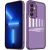 YUXING Cover per Samsung Galaxy A54 5G Custodia Trasparente con Pellicola Protettiva Lenti Morbida Ultra Sottile Antiurto Bumper Slim Case - Viola