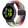 PaceBid 20mm Nylon Cinturino per Garmin Forerunner 165/170/Vivoactive 6/5 | per Garmin Forerunner 165 Music/245/645/570 42mm/70 43mm,Approach S50/S44/S42, Magnetica Intrecciato Cinturini, Arcobaleno