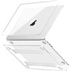 GPXIIZ Cover Compatibile con MacBook Air 13,6 Pollici M3 M2 Custodia 2024 2023 2022 A3113 A2681, Case Cover Rigida Protettiva in Plastica Ultra Sottile 13.6, Cristallino