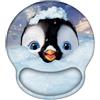 AOKSUNOVA Tappetino Mouse Ergonomico con Poggiapolsi Mouse Pad Pinguino | Mouse pad ergonomico con poggiapolsi in gel, superficie Lycra liscia e base antiscivolo per lavoro, studio e gaming