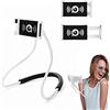 LYTIVAGEN Supporto Cellulare Universale Portacellulare Pigro Multifunzione da Appendere al Collo da Rotazione a 360°, Flessibile, Bianco