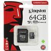 Kingston SDCS64GBCR microSDXC Class 10 - Scheda di memoria flash SDCS
