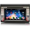 Erisin 7 pollici 8-Core 4GB+64GB Android 14 Autoradio Bluetooth GPS Navigatore per Fiat Bravo 2007-2014 Supporto CarPlay senza fili Android Auto WiFi DSP DAB+USB CD DVD OBD2 FM Controllo al Volante