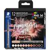 STAEDTLER Brush pen Pigment Arts, cartuccia da disegno, punta a pennello per larghezza variabile, impermeabile, ad asciugatura rapida, 12 penne, colori assortiti, in astuccio di cartone, 371 C12-4