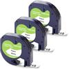 Labelwell 3x Compatibile per Dynmo Nastro per Etichette Carta 12mm X 4m, 91220 91200 S0721510 Nero Su Bianco Compatibile per Dynmo 200B XR Lt-100H Lt-100T Lt-110T Lt100H 80 Etichettatrice
