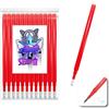 SEND UP 12 Ricariche Rosse per Penna Gel Cancellabile Termosensibile, Punta 0,7mm - Scorta per Scuola, Ufficio e Sartoria su Stoffa e Pelle - Idea Regalo - Refill Compatibili con Penne Pilot Frixion