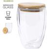 Bicchiere in vetro borosilicato termico personalizzato Tobby 350 ml personalizzate o neutre