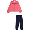Champion Tuta da Bambina in Cotone Felpato Full Zip Big Logo, 404921 (7-8 Anni, Rosa/Blue)