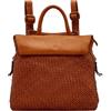 BARONE Zaino donna in pelle, ottimo zaino da viaggio in vera pelle, resistente e capiente, zaino per PC in vera pelle MADE IN ITALY (Marrone)