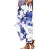 Generico Pantaloni Leggeri Pantaloni Casual con Stampa Floreale Tascabile alla da Donna Tute Lana (Sky Blue, XL)