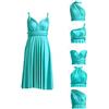 72styles Infinity Abito al Ginocchio per Damigelle d'Onore - Convertibile Multiway Twist Wrap Midi, Turchese, M