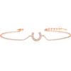 Diamond Treats Bracciale Diamond Treats in Argento 925 per Donna con Ferro di Cavallo, Bracciali con Ferro di Cavallo per Donna e Ragazza, Bracciale Donna in Argento, Oro Giallo o Oro Rosa, 6.5 inches, Argento