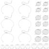 UNICRAFTALE 18 Set di Kit per la creazione di bracciali Fai da Te Bracciali in Acciaio Inossidabile Bracciali Regolabili Impostazioni connettore cabochon Rotondo Piatto Impostazioni castone Bracciale