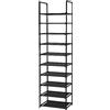 UrMsun Scarpiera a 10 Ripiani,scarpiera alta e stretta,scarpiera verticale,scarpiera salvaspazio,Organizzatore per Scarpe, 45 x 28 x 173 cm, Telaio in Metallo, Ripiani in Tessuto Non Tessuto, Corridoio