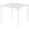 KAIHAOWIN Tavolo Pieghevole 80 x 80 cm, Tavolo da Gioco Quadrato per 4 Persone, Tavolo da Giardino Pieghevole Uso Versatile Interno ed Esterno, Bianco