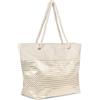 styleBREAKER borsa da spiaggia da donna con motivo a zig-zag metallico, chiusura lampo, borsa a tracolla XXL, shopper 02012404, colore:Beige-Oro