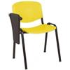 KARISMA - ISO Point D/2 + TAV, Sedia in Plastica Ufficio/Scuola più Tavoletta Ribaltina Scrittoio, Giallo