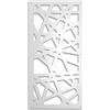 Generic Quadro Traforato per Arredamento Modello Diagonal Medium - Pannello in PVC Traforato - Parasole Colore Bianco 47X94 CM