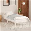 homiuse Giroletto Bianco in Legno Massello di Pino 90x200 cm Struttura Letto Letto Sommier Letto Singolo Matrimoniale Moderno Letto A Doghe Costruzione Robusta Stile Moderno