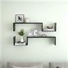 FIRBNUS Mensole Da Muro Design 100x15x20 cm Mensole Cameretta Cubi Da Parete Libreria Scaffale Mensole Angolari Per Muro Libreria Verticale Nero