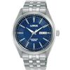 Lorus Orologio automatico analogico da uomo con bracciale in acciaio inossidabile, Argento/Blu - RL485BX9