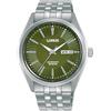 Lorus Orologio automatico analogico da uomo con bracciale in acciaio inossidabile, Argento/Verde - RL487BX9