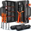 SOMELINE Set di Fotovoltaico per 2,5/4/6mm² Cavo Solare, con 12 Paia Connettori Pannelli Solari + Pinza Crimpatrice + 1 paio di chiavi solari, Pinza Connettori Fotovoltaico, Kit Attrezzi Elettricista