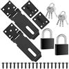 HAOCHEN Lucchetto con Chiusura, Lucchetto Chiusura Hasp in Acciaio Inox, Chiavistello Porta con Lucchetto, Chiusura con Chiave per Porta Giardino, Lucchetto Cancello per Armadio, Cassetto