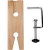 Tiiyee Morsetto per Perno da Banco Gioielli, Lavorazione Portatile Professionale Lavoro In Legno Fissaggio Con Slot V Gioiellieri Domestici Creano Creazione Strumenti Realizzano Anello Morsa