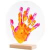 Patrocle LouYou Kit Impronte Famiglia 3 Peps - Regalo Nascita Bambina o Bambino - Kit Nascita Personalizzato - Impronte Mani e Piedi Neonato - Puericultura Bebe - Supporto Legno Naturale - 3 Plexiglass