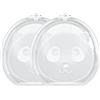 NEZART Coppette Raccogli Latte Materno, Coppette Assorbilatte Lavabili e Proteggi Capezzolo 2 in 1, Raccogli Latte Materno Seno Silicone Morbido e Riutilizzabile, 2 Pezzi