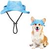 OTKARXUS Cappello da sole per cani, 1 cappello da pescatore regolabile per cani da principessa, con fori per le orecchie, visiera rotonda per cani e pescatori, per cuccioli, cani di piccola taglia, gatto