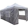 All Seasons Gazebos: Gazebo pop-up 3x6m completamente impermeabile con 4 pareti laterali - Grigio metallizzato