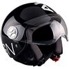 AL Helmets - CASCO DEMI-JET AL HELMETS MOD. 101 COLORE NERO LUCIDO GRAFICA AL-DESIGN MISURA M