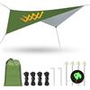 Libershine Tenda Parasole da Campeggio, Tarp Campeggio 220x220cm, Telone da Campeggio Impermeabile PU 1500mm, Anti-UV Tenda Tarp Leggero con Corde Vento e Chiodi in Alluminio per Picnic All'aperto Campeggio