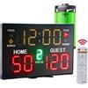 YZ Tabellone segnapunti elettronico a Batteria con cicalino, tabellone segnapunti Digitale da Tavolo Portatile con Telecomando, da Parete Professionale punteggio Score Keeper per Multisport Indoor