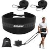 Bilbear Cintura da tirare a slitta, cintura regolabile per allenamento a slitta per trazione, cintura per tirare i pesi, per tirare pneumatici, squat, muscoli delle gambe, allenamento di resistenza,