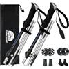 Underwood Aggregator UnderwoodAggregator Bastoni da Passeggio Pieghevoli - Confezione da 2 Bastoncini da Trekking Pieghevoli per Donna e Uomo, Bastoncini da Trekking in Alluminio Leggero, Nordic Walking Regolabili