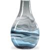 Torre & Tagus Andrea - Vaso in vetro soffiato a bocca, alto 35,6 cm, grande vaso in vetro di colore blu per centrotavola, fatto a mano, per la decorazione di soggiorno, ingresso, camera da letto