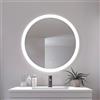 Loevschall Vega Specchio rotondo con illuminazione | Specchio LED con interruttore touch Ø600 | Specchio da bagno con illuminazione a LED | Specchio da bagno regolabile con illuminazione | Specchio da