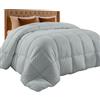 Utopia Bedding Inserto per piumino, trapuntato, con linguette angolari, trapuntato, alternativo (Queen, grigio chiaro) (UB2475)