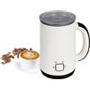 Avilia Montalatte Elettrico con Superficie Antiaderente - Scaldalatte Elettrico in Acciaio Inox Bianco 280ml | Base Removibile, Funzionamento Silenzioso | Macchina Cappuccino Elettrica 550W