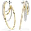 Swarovski Orecchini a cerchio Hyperbola, Taglio misto, Bianchi, Mix di finiture