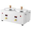 Sengfwin Scaldacera elettrico a doppio vaso, per la cura della pelle, cera depilatoria, cera per la rimozione dei capelli, Scaldacera Cera Depilazione, Temperatura Regolabile, Epilatore professionale,100 W
