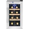 Profi Cook Frigorifero per vino ProfiCook® per 8 bottiglie, con porta in vetro resistente ai raggi UV, frigorifero per vino con illuminazione a LED e 4 livelli di conservazione, 11-18°C, 23 litri - PC-WK 1233