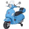 Moto Elettrica Piaggio Vespa GTS Super 12V con Bauletto e Parabrezza-Celeste
