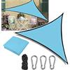 Gohytal Tenda parasole in poliestere, 3 x 3 x 3 m, triangolare, impermeabile, protezione dai raggi UV, traspirante, protezione dal vento per giardino, balcone, terrazza, campeggio (Blu cielo)