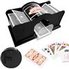 Pipihome Mescolatore Carte da Gioco, Distributore Carte Gioco Elettronico, Mischia Carte Automatico, Mescolatore Carte da Gioco per Uno, Poker, Burraco, Blackjack (B)